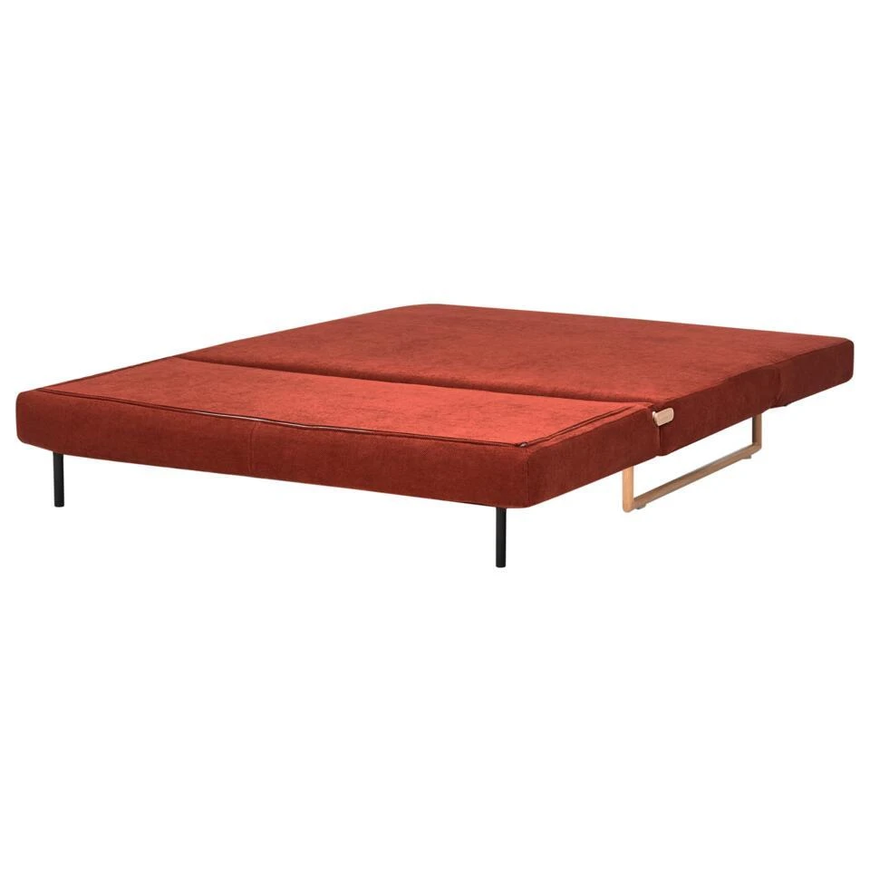 JERSLEV - 3-zits Slaapbank - Rood - Stof 8 JERSLEV - 3-zits Slaapbank - Rood - Stof - Afbeelding 6