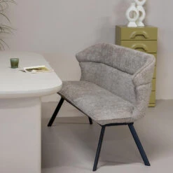 Eetkamerbank Taupe Stof - 160x60x88cm - Zithoogte 48cm - Avery 10 Eetkamerbank Taupe Stof - 160x60x88cm - Zithoogte 48cm - Avery -LeenBakker Winkel 492a7155031449f19716ee713cdeebb9