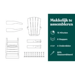 Keter Troy Adirondack Tuinstoel - Set Van 2 - 85x80x96.5cm - Wit -LeenBakker Winkel 4a38fba17c79468c811f746e9e394b38