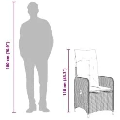 VidaXL - Tuinstoel Verstelbaar Met Kussens - Zwart - Poly Rattan 21 VidaXL - Tuinstoel Verstelbaar Met Kussens - Zwart - Poly Rattan -LeenBakker Winkel 4a8158875a434cee9e38a017dc50a464