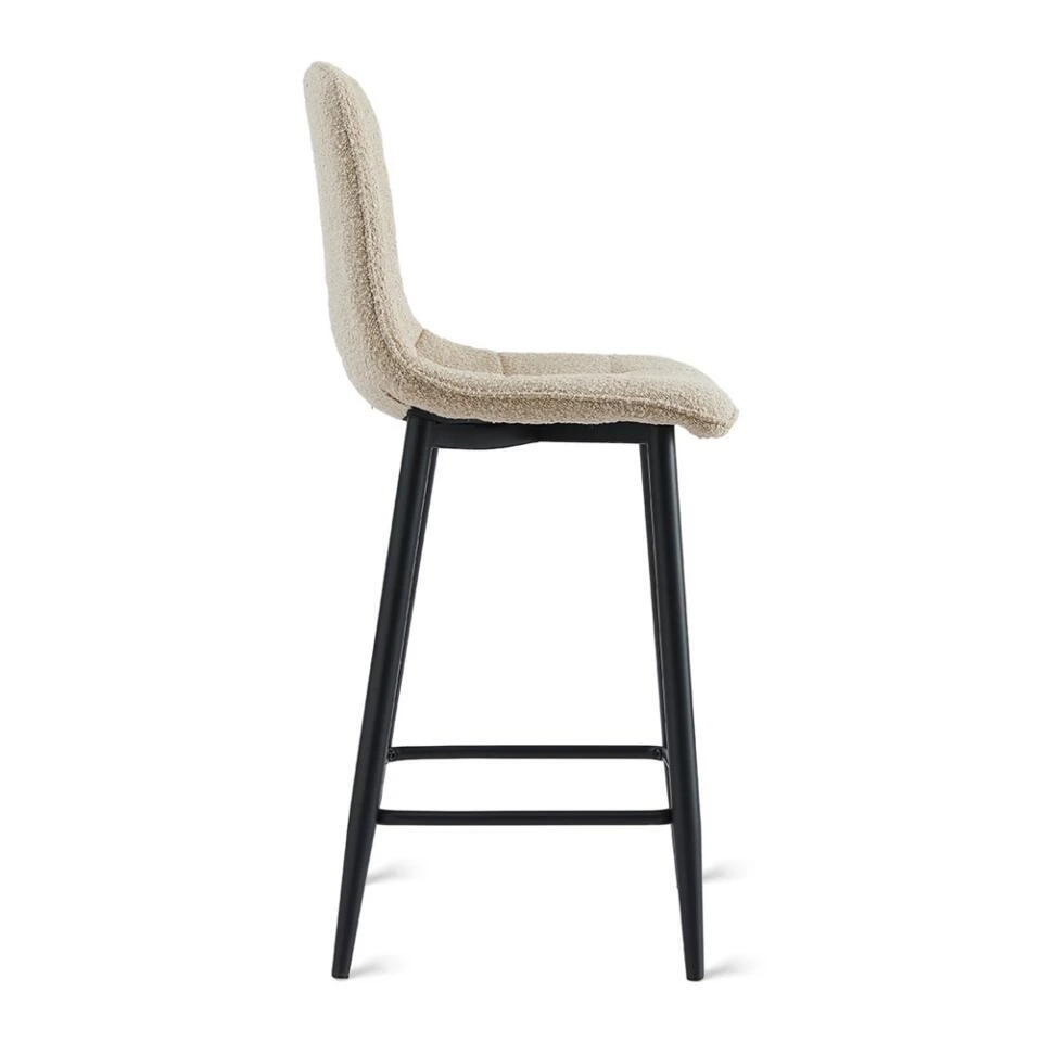 2x Barkruk Yerevan - Bouclé Taupe 11 2x Barkruk Yerevan - Bouclé Taupe - Afbeelding 9