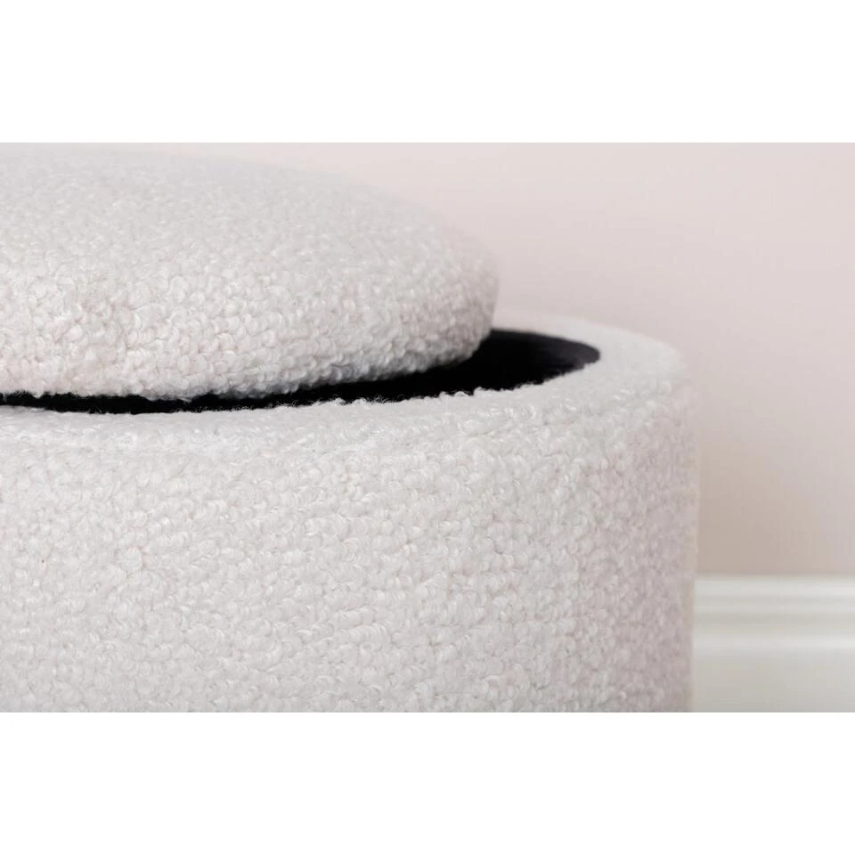 Svea - Zara Poef - Teddy - Wit 8 Svea - Zara Poef - Teddy - Wit - Afbeelding 6