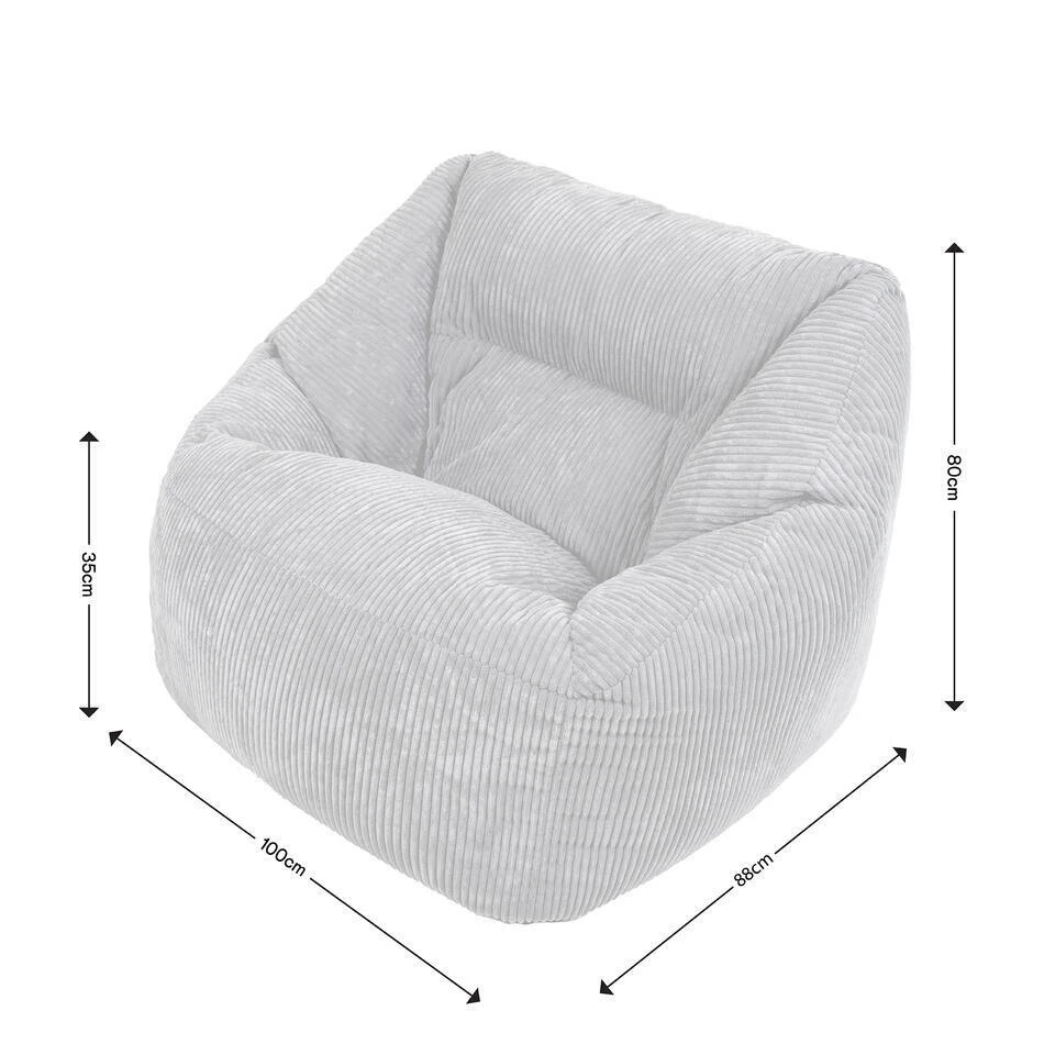 Icon Zitzack Morgan - Corduroy Zitzakfauteuil - Houtskool 8 Icon Zitzack Morgan - Corduroy Zitzakfauteuil - Houtskool - Afbeelding 6