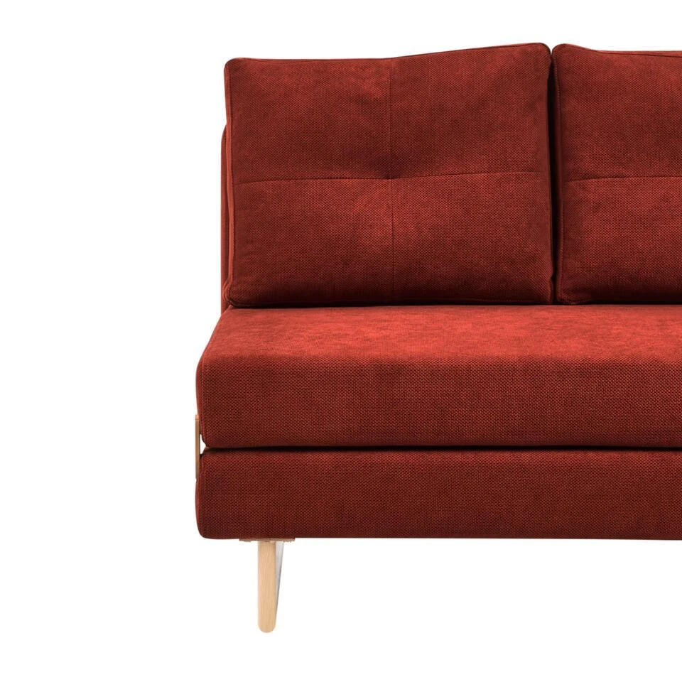 JERSLEV - 2-zits Slaapbank - Rood - Stof 11 JERSLEV - 2-zits Slaapbank - Rood - Stof - Afbeelding 9