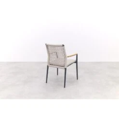 VDG Lumino Stapelbare Dining Tuinstoel - Light Rope / Teak Arm -LeenBakker Winkel 4cf0d4b13d114c8ba7c98e8393e3da13