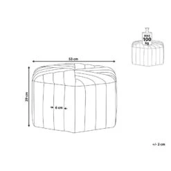 Beliani Poef MURIETTA - Wit Fluweel 8 Beliani Poef MURIETTA - Wit Fluweel -LeenBakker Winkel 4dc57706e6b64a5e9f09b1a68d8e0ffc