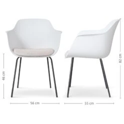 Nolon Nora-Liz Eetkamerstoel Wit - Beige Kussen - Zwarte Poten 14 Nolon Nora-Liz Eetkamerstoel Wit - Beige Kussen - Zwarte Poten -LeenBakker Winkel 4e964f60d88e43e8a9824ade3af54eba