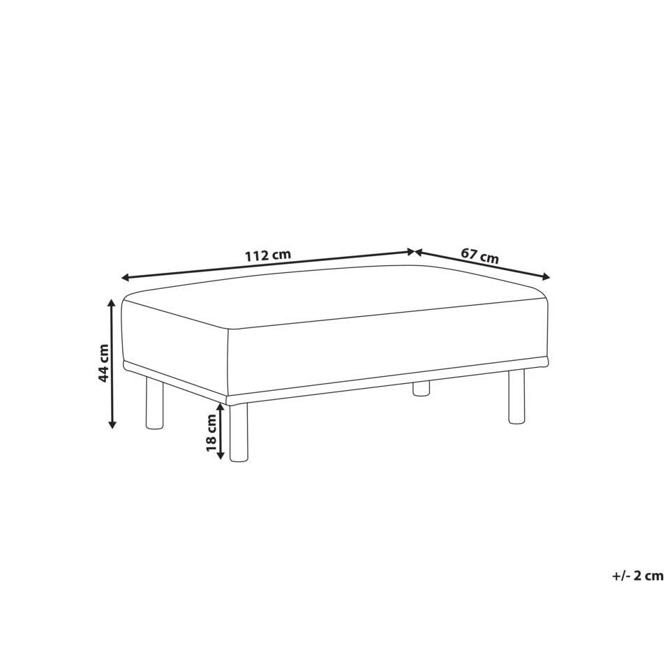 HOLT - Ottomaan - Wit - Bouclé 6 HOLT - Ottomaan - Wit - Bouclé - Afbeelding 4