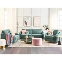 Beliani Fauteuil TROSA - Groen Polyester -LeenBakker Winkel 4fb3396e05d34db984b15b144349c5c9