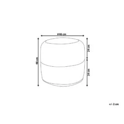Beliani Poef DALAMA - Zwart Katoen, Jute -LeenBakker Winkel 4fff93e729b144289c11dc5365a0e609