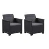 Keter Loungefauteuils Emma (2 Stuks) - Grijs 2 Keter Loungefauteuils Emma (2 Stuks) - Grijs -LeenBakker Winkel 50101073
