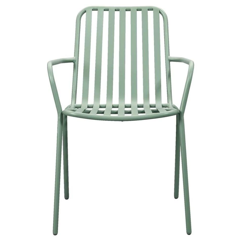 Stapelstoel Vence - Metaal Lichtgroen - 82x55x62 Cm 4 Stapelstoel Vence - Metaal Lichtgroen - 82x55x62 Cm - Afbeelding 2