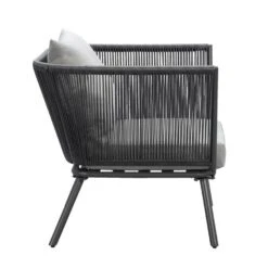 Loungestoel Almeria - Antraciet - 75x89x75 Cm 8 Loungestoel Almeria - Antraciet - 75x89x75 Cm -LeenBakker Winkel 50105176 0900