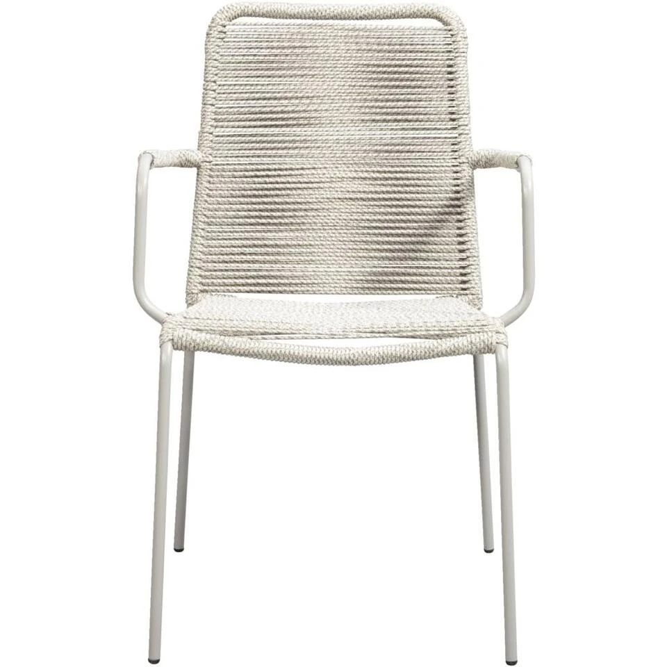 Stapelstoel Isola - Metaal/rope Zand - 85x53x64 Cm 4 Stapelstoel Isola - Metaal/rope Zand - 85x53x64 Cm - Afbeelding 2