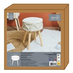 Home Deco Factory Bijzet Krukje Model Macrame - Naturel - H41 Cm -LeenBakker Winkel 507de294d6ae4e4eaf6ce8189799567d