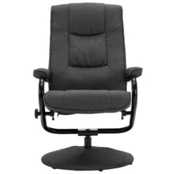 VidaXL Fauteuil Verstelbaar Met Voetenbankje Stof Donkergrijs 9 VidaXL Fauteuil Verstelbaar Met Voetenbankje Stof Donkergrijs -LeenBakker Winkel 50f1a56aa5464da881db44ee1c2103fc
