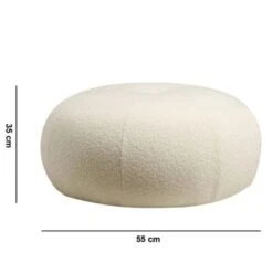 Emob Poef Artie - Ø55 X 35 Cm - Beige -LeenBakker Winkel 5128250e683c41e7b363294fef6cf2b9