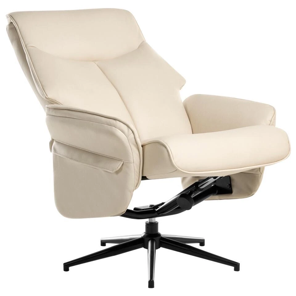 ERATO - Relaxfauteuil Met Voetenbank - Beige - Veganistisch Leer 8 ERATO - Relaxfauteuil Met Voetenbank - Beige - Veganistisch Leer - Afbeelding 6