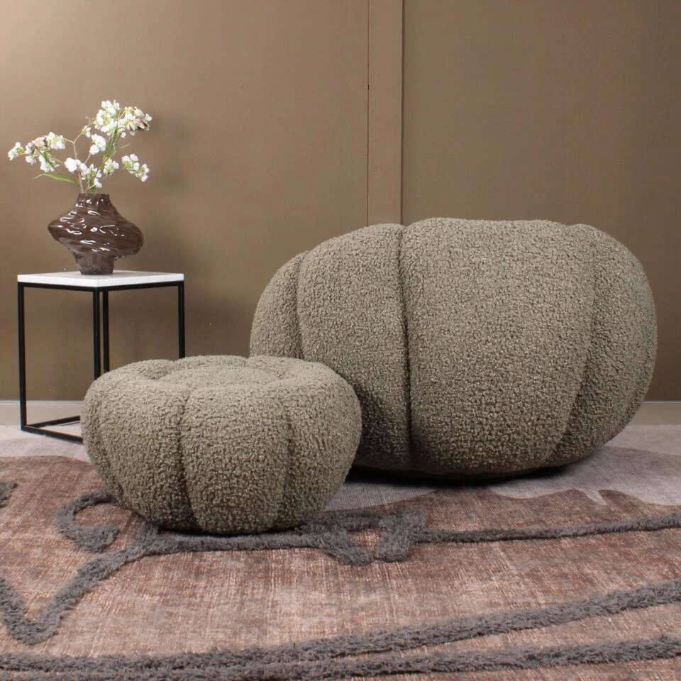 DS4U - Olivia DLX Fauteuil Teddy - Groen 9 DS4U - Olivia DLX Fauteuil Teddy - Groen - Afbeelding 7