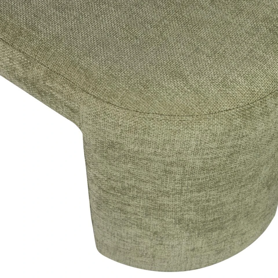 WOOOD Jacob Bankje - Chenille - Olive Green - 46x130x46 5 WOOOD Jacob Bankje - Chenille - Olive Green - 46x130x46 - Afbeelding 3