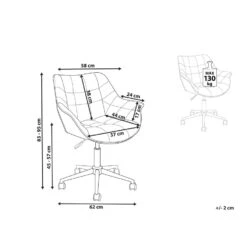 Beliani Bureaustoel LABELLE - Roze Fluweel -LeenBakker Winkel 52bb9a85116f4961acbcf09c9f8ae3a8