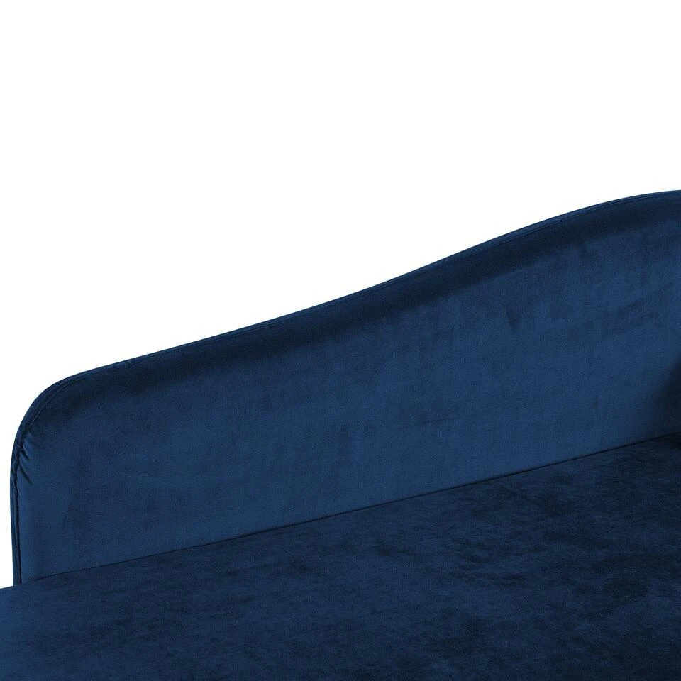 LUIRO - Chaise Longue - Blauw - Rechterzijde - Fluweel 13 LUIRO - Chaise Longue - Blauw - Rechterzijde - Fluweel - Afbeelding 11