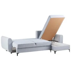 SIMRIS - Hoekslaapbank - Blauw - Linkszijdig - Polyester -LeenBakker Winkel 533b797942fd40a6870197f4fc7c9571