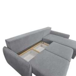 CALICOSY - Slaapbank NAOMI - Grijs - 90x260x175 Cm -LeenBakker Winkel 536e720b16b2425e8f8b9194ea8967f3