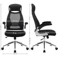 Songmics Bureaustoel Xavi - Zwart 17 Songmics Bureaustoel Xavi - Zwart -LeenBakker Winkel 53890b301554477daae55561d93866b1