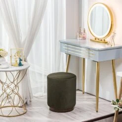 Pouf In Bruin Fluweel En Houten Basis -LeenBakker Winkel 53f1456fa27c409d976ef1f4d2adc8ea