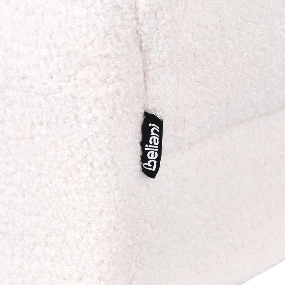 ALNES - Ottomaan - Wit - Polyester 9 ALNES - Ottomaan - Wit - Polyester - Afbeelding 7