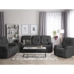 Beliani Fauteuil BERGEN - Grijs Polyester 9 Beliani Fauteuil BERGEN - Grijs Polyester -LeenBakker Winkel 54bfbad025954851b0e15c8e7985f49a