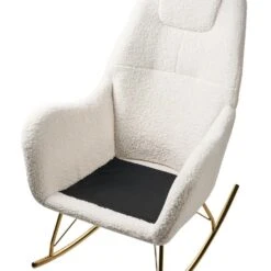 GULSELE - Schommelstoel - Gebroken Wit - Bouclé -LeenBakker Winkel 55787f37e509460ea2d51d4e6bd7c99a