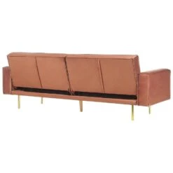 VISNES - Slaapbank 3-zits - Goudbruin - Fluweel 19 VISNES - Slaapbank 3-zits - Goudbruin - Fluweel -LeenBakker Winkel 55b27fc657674b46a6bc90068e013ee1