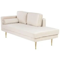 MIRAMAS - Chaise Longue - Beige - Linkerzijde - Fluweel -LeenBakker Winkel 55c79274d980461a86cf3ede00e37865