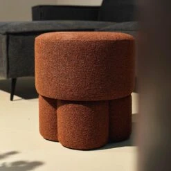 Poef Geneva - Bouclé Roest 7 Poef Geneva - Bouclé Roest -LeenBakker Winkel 5601d06a76244cc896cd8952b379326f
