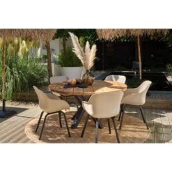 Hartman Le Soleil Element Dining Armstoel - Soft Taupe/Black - 4 St. -LeenBakker Winkel 5615d2c1434b49869d488a186ea9e484