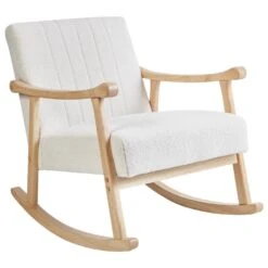 LEKNES - Schommelstoel - Gebroken Wit - Bouclé -LeenBakker Winkel 561eac08617d475c8a77a00ff71c2b3e