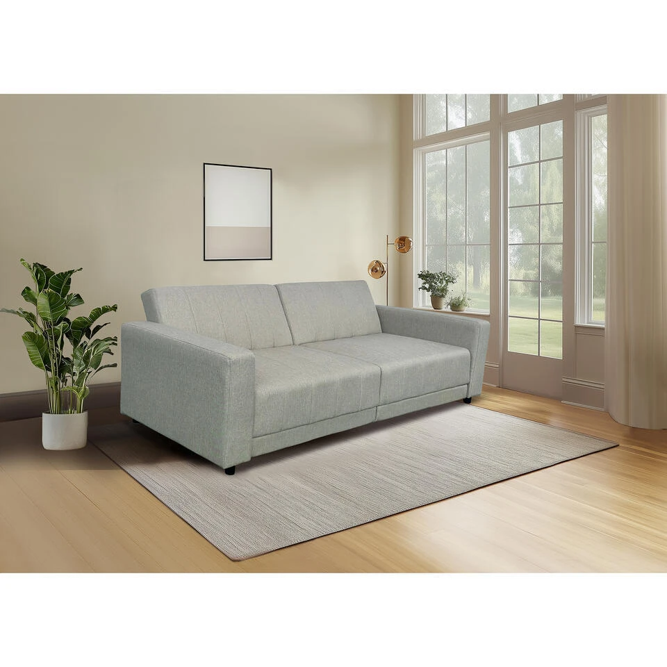 Allie II - Slaapbank 3-zits In Cappuccinokleurige Stof 4 Allie II - Slaapbank 3-zits In Cappuccinokleurige Stof - Afbeelding 2