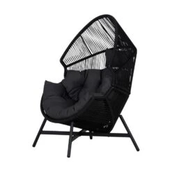 Lisomme Ayla Rattan Tuin Loungestoel Zwart - Met Zitkussens -LeenBakker Winkel 56c4fb4a16644b68a1119eb082da1cab