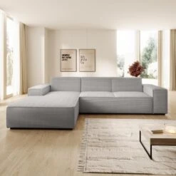 Meubella - Hoekbank Cardiff - Grijs - Ribstof - Links 9 Meubella - Hoekbank Cardiff - Grijs - Ribstof - Links -LeenBakker Winkel 56d35e247a274112bd5c1c84a6993ed2