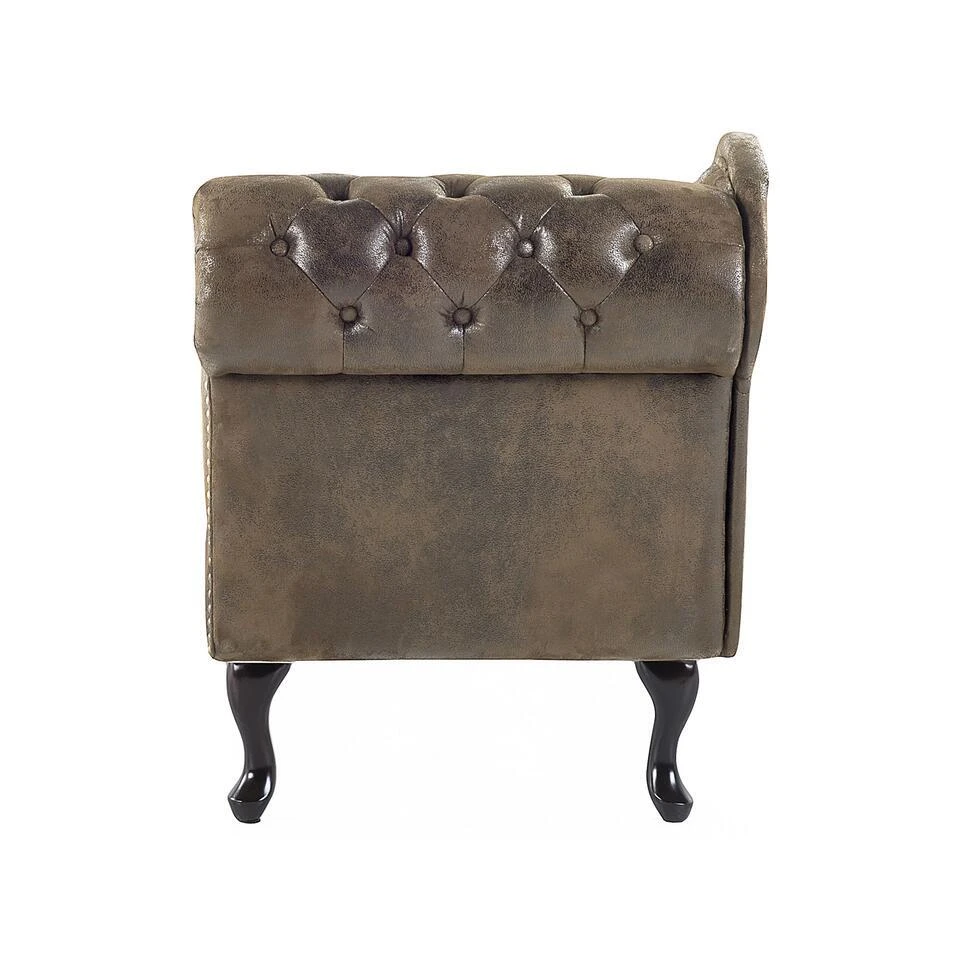 NIMES - Chaise Longue - Bruin - Rechterzijde - Kunstsuède 8 NIMES - Chaise Longue - Bruin - Rechterzijde - Kunstsuède - Afbeelding 6