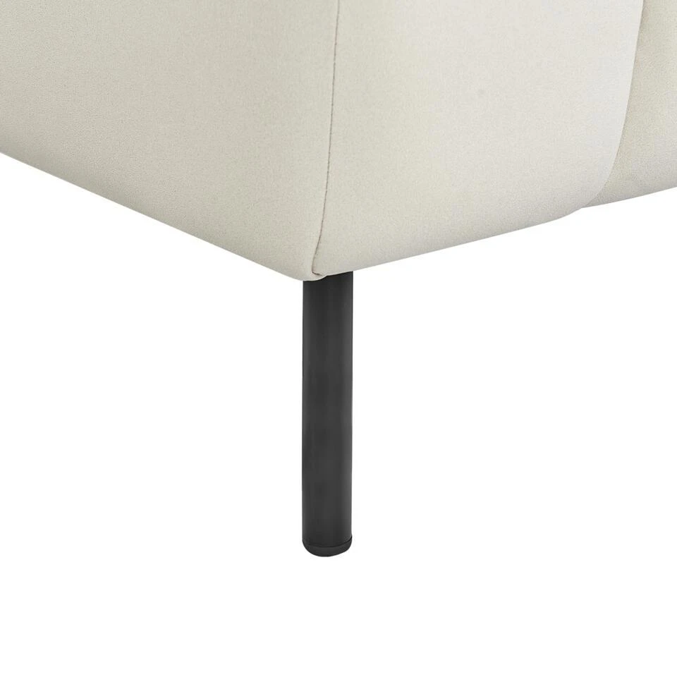 LANNILS - Chaise Longue - Beige - Rechtszijdig - Fluweel 13 LANNILS - Chaise Longue - Beige - Rechtszijdig - Fluweel - Afbeelding 11