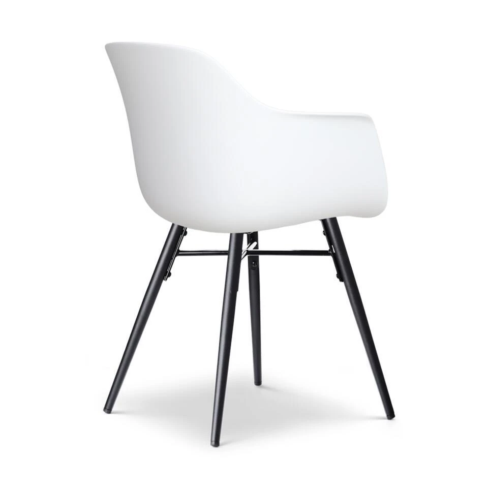 Nolon Nena-Liz Eetkamerstoel Wit - Beige - Zwarte Houten Poten 10 Nolon Nena-Liz Eetkamerstoel Wit - Beige - Zwarte Houten Poten - Afbeelding 8