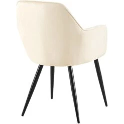CLP Eetkamerstoel Cheryl Zwart Frame - Metaal - Creme -LeenBakker Winkel 5950708da01c465292052820d9aee1f8