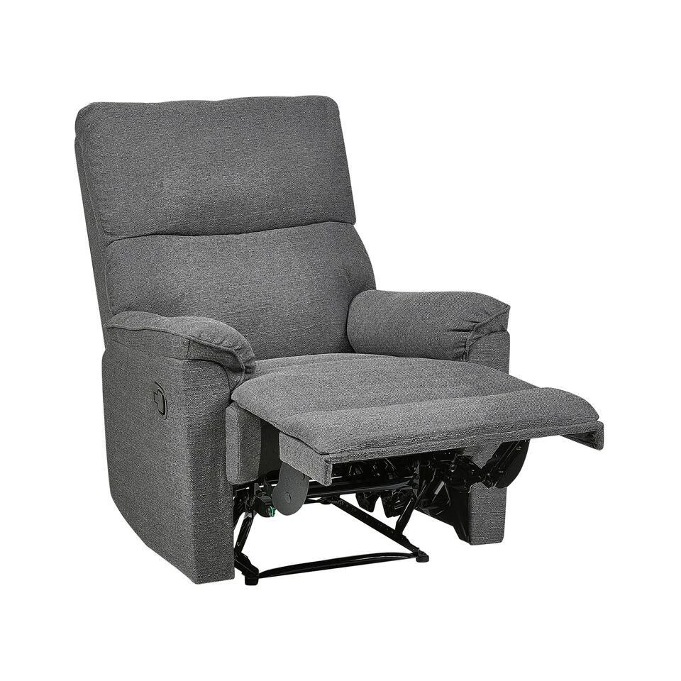 EVERTON - TV-fauteuil - Grijs - Polyester 6 EVERTON - TV-fauteuil - Grijs - Polyester - Afbeelding 4