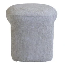 Poef Stof/Textiel Taupe - 47x42x42cm - Raven -LeenBakker Winkel 59f1feb829044740b21db6718c875a41