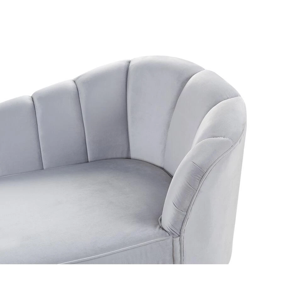 ALLIER - Chaise Longue - Grijs - Rechterzijde - Fluweel 9 ALLIER - Chaise Longue - Grijs - Rechterzijde - Fluweel - Afbeelding 7