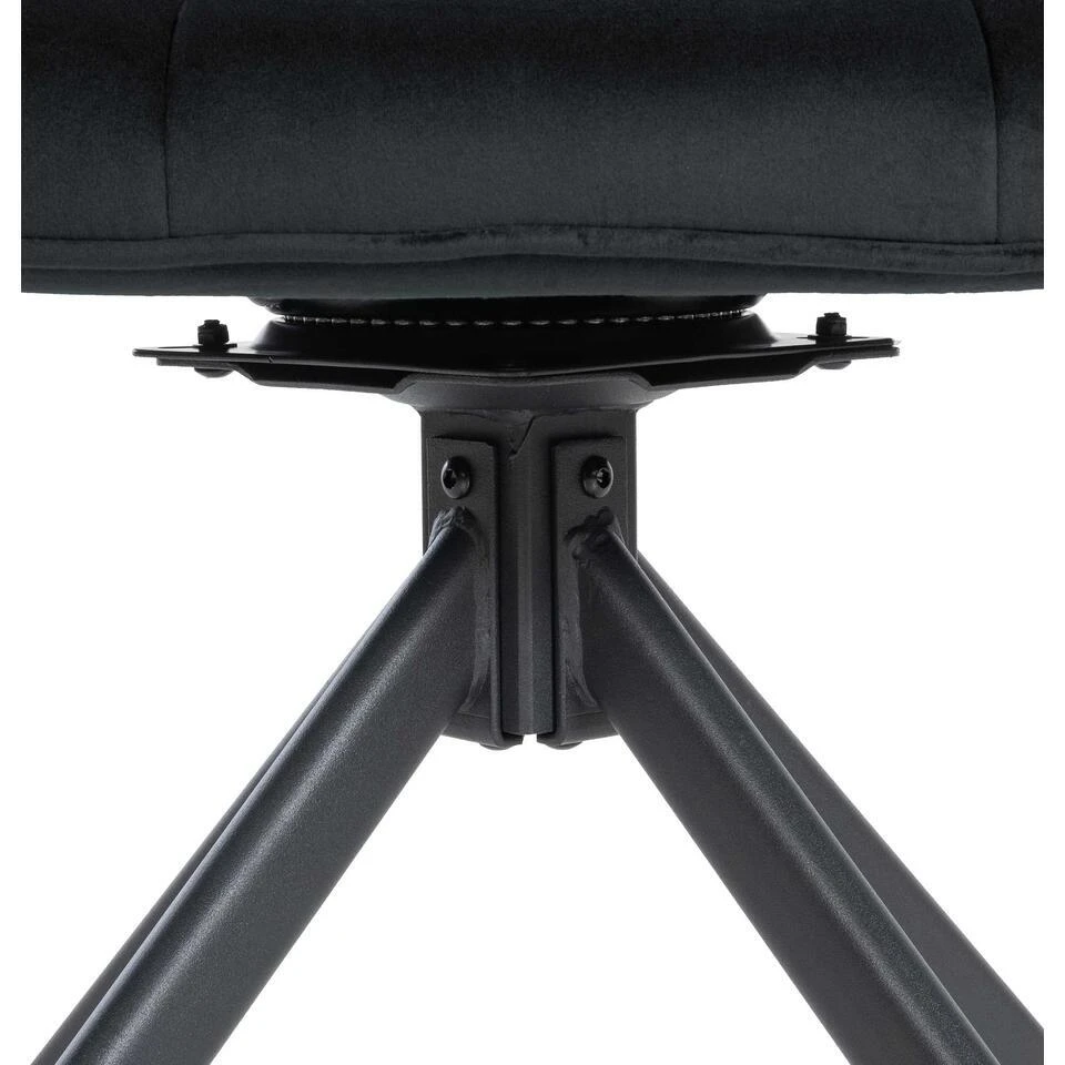 CLP Eetkamerstoel Westport Zwart Frame - Fluweel - Zwart 8 CLP Eetkamerstoel Westport Zwart Frame - Fluweel - Zwart - Afbeelding 6