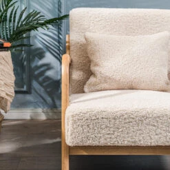 Fauteuil Van Massief Hout En Witte Lussen -LeenBakker Winkel 5acb5357100c47d69ca7da4b5ea6db18